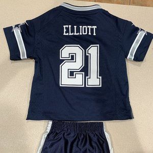 Dallas Cowboys Zeke Elliott Jersey & Shorts Set - 3T